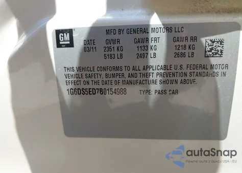 2011 Cadillac Cts Premium from USA, damaged, VIN 1G6DS5ED7B0154988